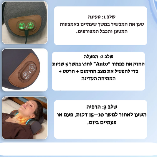 ™️AURAFLOW הכרית האולטימטיבית בעלת 3 מצבים מבית-orthoglow